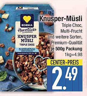 Knusper-Müsli Triple Choc von EDEKA - 500g packung