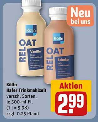 Kölln Hafer Trinkmahlzeit, verschiedene Sorten, je 500-ml-Fl.