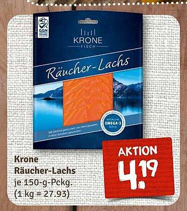 Krone Räucher-Lachs 150 g - Aktion zum Sparpreis!
