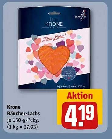 Krone Räucher-Lachs je 150-g-Pckg.