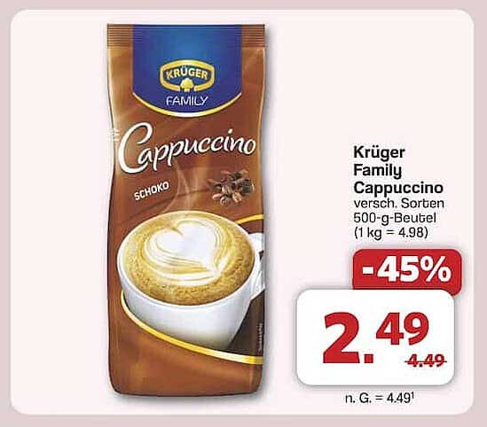 Krüger Family Cappuccino Schoko 500-g-Beutel