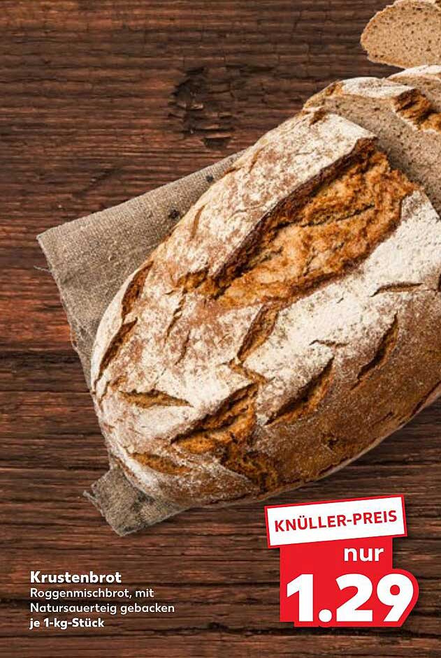 Krustenbrot - Roggenmischbrot, mit Natursauerteig gebacken je 1-kg-Stück