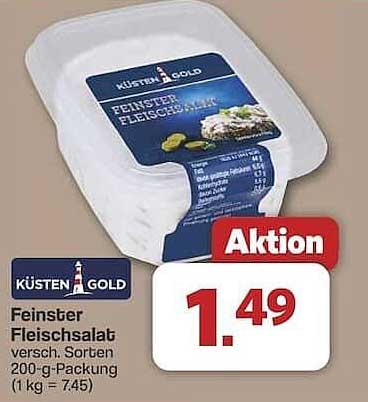 Küsten Gold Feinstes Fleischsalat 200-g-Packung zum Aktionspreis