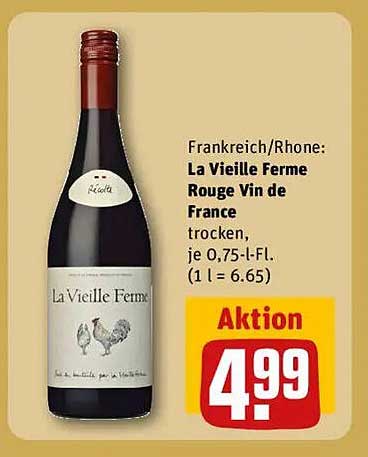 La Vieille Ferme Rouge Vin de France trocken, je 0,75-l-Fl.