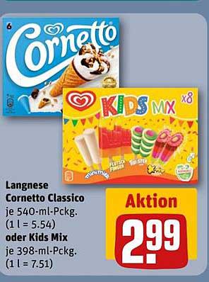 Langnese Cornetto Classico oder Kids Mix – Aktion für Genießer!