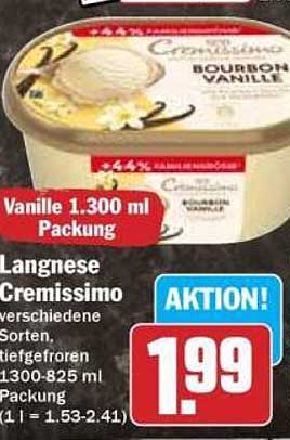 Langnese Cremissimo Bourbon Vanille 1.300 ml