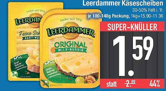 Leerdammer Käse­scheiben 100-140g - Super-Knüller