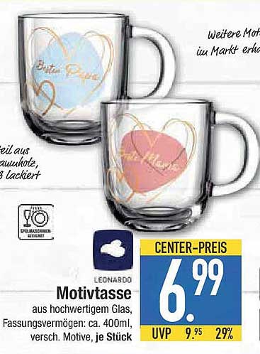 LEONARDO Motivtasse – Herzliche Grüße im Doppelpack