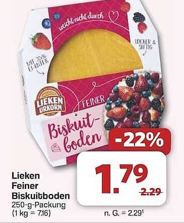 Lieken Feiner Biskuitboden 250-g-Packung