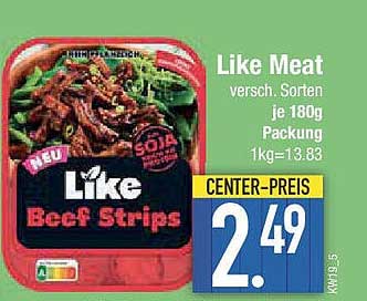 Like Meat Beef Strips 180g - Neuheit im E-Center
