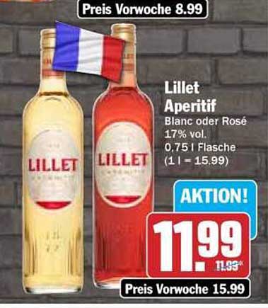 Lillet Aperitif Blanc oder Rosé 0.75 l 17% vol