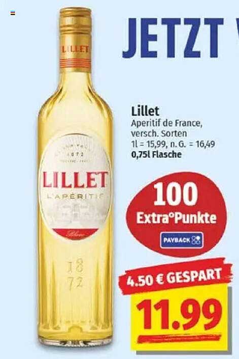 Lillet Aperitif de France, 0,75l Flasche