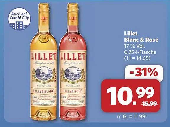 Lillet Blanc & Rosé 0,75 l - 31% Rabatt!