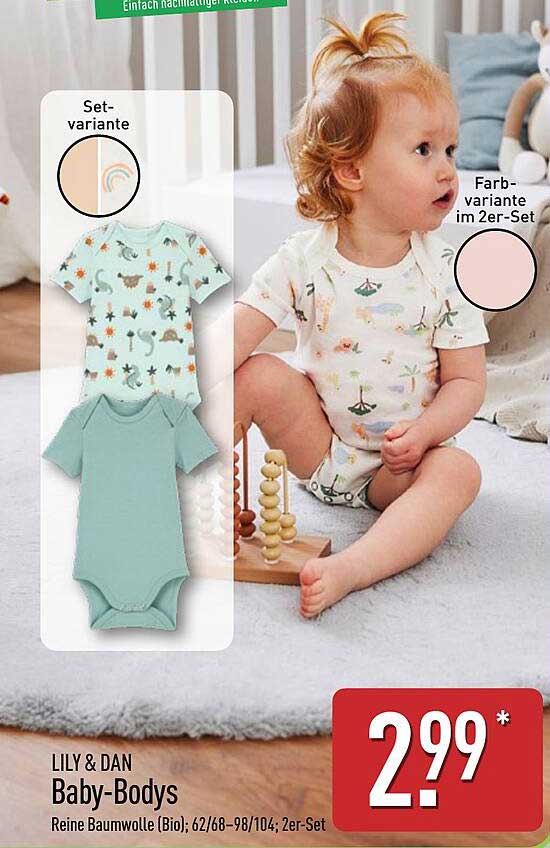 LILY & DAN Baby-Bodys im 2er-Set