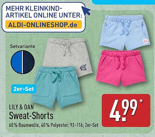 LILY & DAN Sweat-Shorts 2er-Set