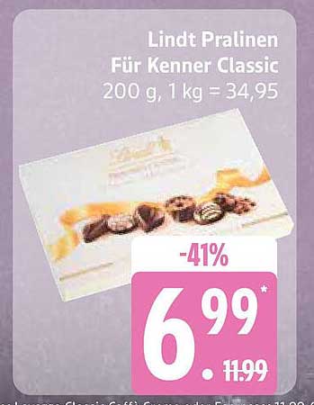 Lindt Pralinen Für Kenner Classic 200 g