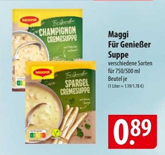 Maggi Für Genießer Suppe – verschiedene Sorten