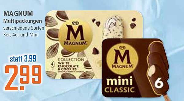 MAGNUM Multipackungen verschiedene Sorten 3er, 4er und Mini