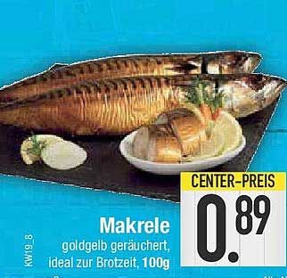 Makrele goldgelb geräuchert, ideal zur Brotzeit, 100g