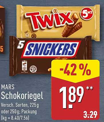 MARS Schokoriegel 225g - Verschiedene Sorten