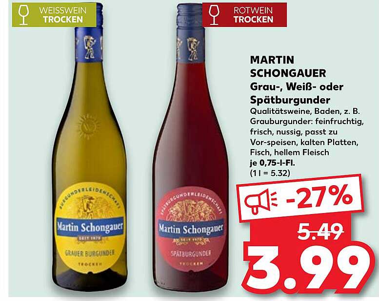MARTIN SCHONGAUER Grau-, Weiß- oder Spätburgunder