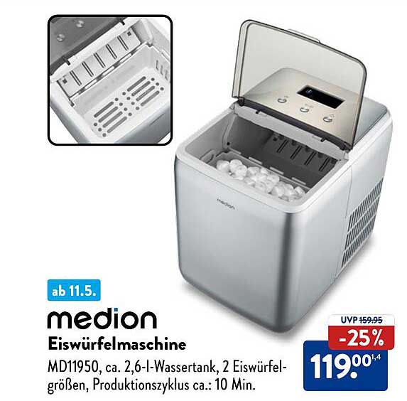 medion Eiswürfelmaschine MD11950