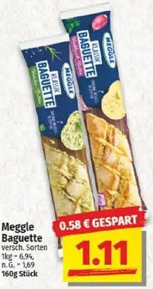 Meggle Baguette – verschiedene Sorten
