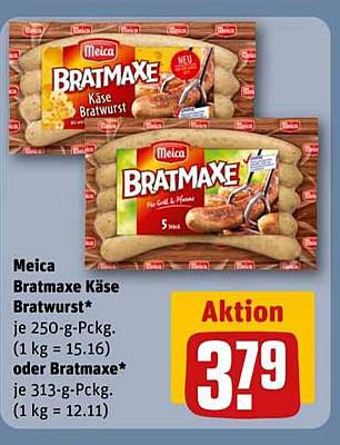 Meica Bratmaxe Käse Bratwurst oder Bratmaxe
