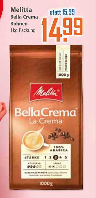 Melitta Bella Crema Bohnen 1kg Packung