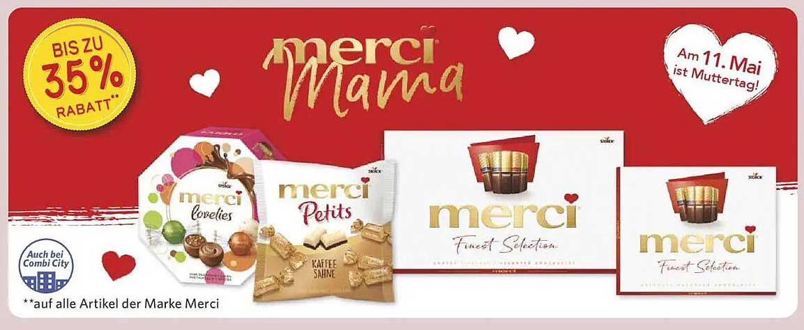 Merci Mama - Schokoladenvielfalt bis zu 35% Rabatt
