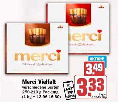 Merci Vielfalt 250-210 g Packung