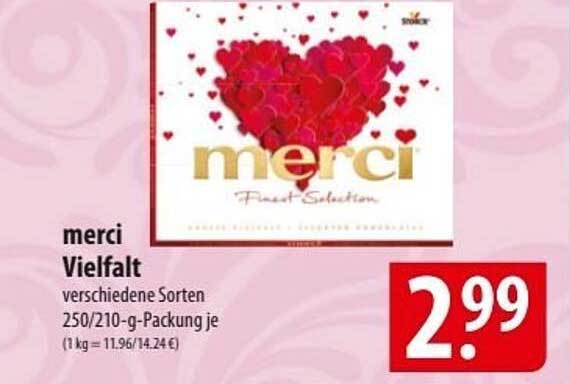 merci Vielfalt - verschiedene Sorten 250/210-g-Packung je