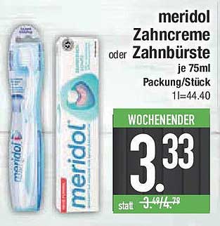 meridol Zahnpasta oder Zahnbürste je 75ml