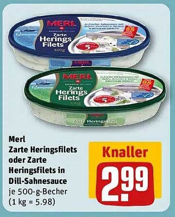 Merl Zarte Heringsfilets in Dill-Sahnesauce (500 g)
