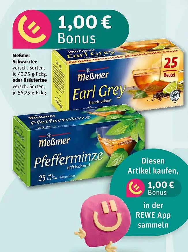 Meßmer Schwarzer Tee und Kräutertee, verschiedene Sorten, je 43,75 g-Pckg.