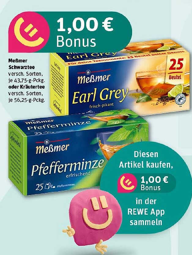 Meßmer Schwarztee oder Kräutertee – 25 Beutel