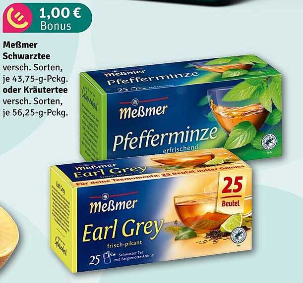 Meßmer Tee – Pfefferminze und Earl Grey