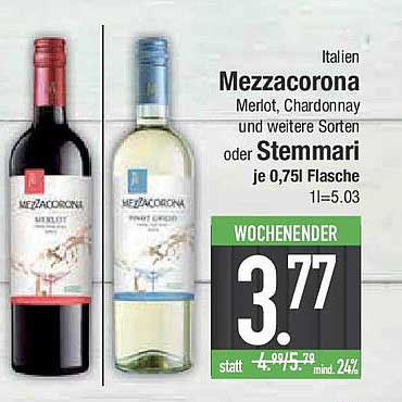 Mezzacorona Wein - Merlot und Chardonnay