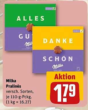 Milka Pralinés verschiedene Sorten, je 110-g-Packung