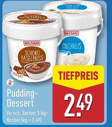 Milsani Pudding-Dessert 1 kg - Schoko Haselnuss & Milchreis