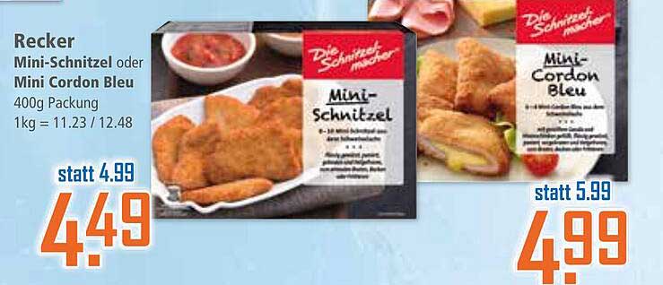 Mini-Schnitzel oder Mini Cordon Bleu 400g