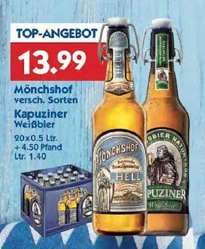 Mönchshof und Kapuziner Weißbier – Top-Angebot!