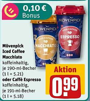 Mövenpick Iced Coffee Macchiato oder Caffè Espresso