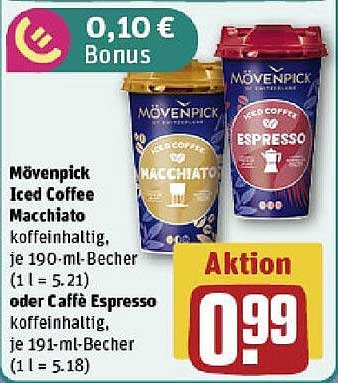 Mövenpick Iced Coffee Macchiato oder Caffè Espresso