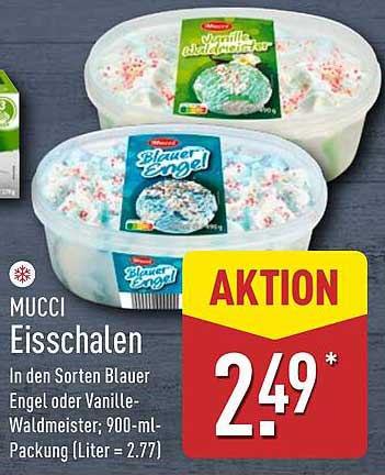 MUCCI Eisschalen in den Sorten Blauer Engel oder Vanille-Waldmeister, 900-ml-Packung