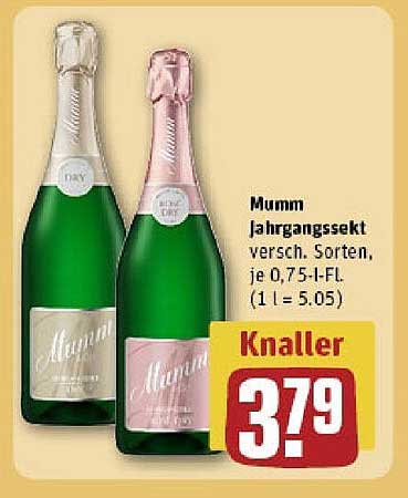 Mumm Jahrgangssekt - verschiedene Sorten, je 0,75 l