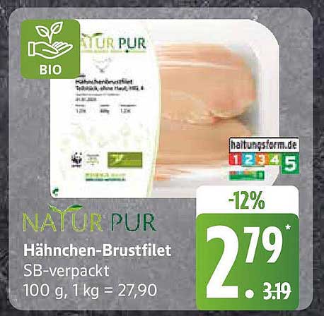 NATUR PUR Hähnchen-Brustfilet SB-verpackt