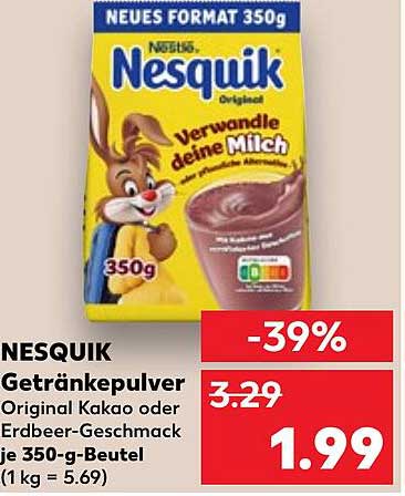NESQUIK Getränkepulver - Original Kakao oder Erdbeer-Geschmack