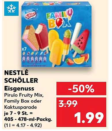 NESTLÉ SCHÖLLER Eisgenuss – Family Box, Pirulo Fruity Mix oder Kaktusparade