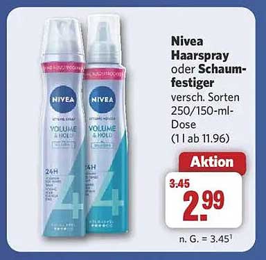 Nivea Haarspray oder Schaumfestiger 250/150-ml-Dose